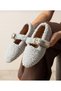 Women's Buckled Winter Ballet Flats Home and Outdoor Shoes