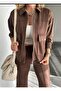 Brown Zippered Suede Sports Jacket - 5