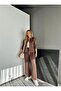 Brown Zippered Suede Sports Jacket - 2