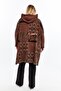 Knitwear Women's Plus Size Thick Hooded Wool Warmth Zippered Poncho Winter Oversized Mom Cardigan - 9