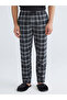 Anthracite Standard Mold Plaid Men's Pajama Bottoms - 2