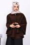 Brown Belted Stamp Poncho