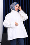 Ecru Buttoned Lined Gabardine Jacket
