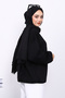 Black Crew Neck Three Thread Sweat - 4