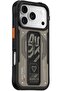 Aegis Grey Case for iPhone 17 Pro — Vegan Leatherette, MagSafe, Grip-Stand, 8ft Drop Prot