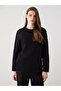 Crew Neck Openwork Women's Knitwear Tunic