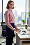 Women's Striped Woven Oversized Shirt Functional Durable Quality Comfortable Aesthetic Casual - 3