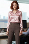 Stylish Woven Satin Shirt for Women Regular Fit Long Sleeve Timeless Design and Comfort Sport - 3