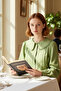 Lace Detailed Peter Pan collar Balloon Sleeve Woven Shirt Women's Casual Elegance and Functional Modern - 2