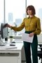 Women's Floral Patterned Transparent Woven Long Sleeve Shirt with Gipeli Sleeve Detail, Comfortable Cut, Stylish - 3