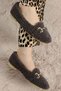 Women's Gold Buckle Winter Ballerina Shoes for Home and Outdoor Use - 2