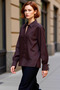 Women's Dark Color Tie Detail Oversized Shirt Functional Durable Quality Comfortable Aesthetic