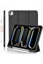 Case for iPad Pro 11 (M5/M4) 2025/2024 — Trifold Smart Cover with Pencil Holder (Black)