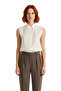 Women's Sleeveless Shirt Linen Look Woven Functional Durable Quality Comfortable Aesthetic - 4