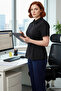Women's Plus Size Zippered Short Sleeve Woven Shirt Stylish and Comfortable Design Functional Sports - 3