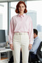 Women's Striped Woven Shirt Relaxed Fit Basic Top Offering Everyday Elegance Essential for Your Wardrobe - 3