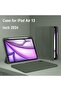 iPad Air 13-inch Case (M3 2025/M2 2024) with Pencil Holder, Trifold Stand - Dark Green - 7