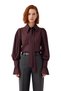 Women's Tie-Dye Detailed Volume Sleeve Cut-Out Woven Blouse Is a Stylish and Comfortable Choice That Accompanies Every Moment. - 4