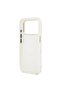 iPhone 17 Pro Case Licensed M-Safeli Glittery Floral Pattern Metal Camera Frame Cover White - 7