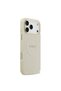 iPhone 17 Pro Max Compatible Case Licensed M-Safeli Hot Stamping Lettering Logo Pu Leather Peony Cover Beige - 4