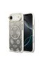 iPhone 17 Air Compatible Case Licensed M-Safe Featured Glitter Peony Patterned Silicone Cover Black