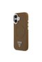 iPhone 17 Compatible Case Licensed M-Safeli Pu Leather Metal Camera Frame Triangle Logo Brown - 2