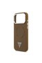 iPhone 17 Pro Case Licensed M-Safeli Pu Leather Metal Camera Frame Triangle Logo Cover Brown - 6