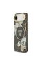 iPhone 17 Air Case Licensed M-Safeli Glittery Floral Pattern Metal Camera Frame Cover Black - 2