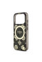 iPhone 17 Pro Compatible Case Licensed M-Safeli Iml Peony and 4g Patterned Classic Logo Cover Black - 6