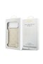 iPhone 17 Pro Max Case Licensed M-Safeli Hot Printed Classic Lettering Logo Pu Leather Peony Beige - 8