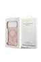 iPhone 17 Pro Compatible Case Licensed M-safe IML Printed Classic Logo 4G Patterned Cover Pink - 8
