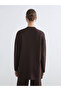 Brown Crew Neck Women's Knitwear Tunic - 4