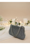 Platinum Color Glitter Stone Evening Dress Bag |   Luxury Wedding and Evening Bag - 5