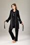 Pajama Set for Pregnant Women with Robe and Transition Pants - 3