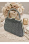 Platinum Color Glitter Stone Evening Dress Bag |   Luxury Wedding and Evening Bag - 5