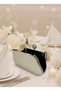 Ecru Color Glittery Stone Evening Dress Bag |   Luxury Wedding and Evening Bag - 4