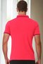 Men's Polo Collar Cotton T-Shirt Fuchsia T9586 - 2
