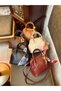 Small Size Shawl Detailed Soft Faux Leather Long Shoulder Strap Btg Model Women's Hand and Shoulder Bag - 2