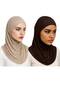2 Pieces Hijab 2 Pieces Lycra Fabric