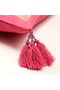 Ghunı Fuchsia Cotton Filled Throw Pillow 50X50 cm - 4