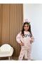 Girls' Cotton Pink Love Embroidered Sweatshirt and Heart Leggings Set – Comfortable Casual 2-Piece Set - 5