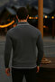 Men's Casual Long Sleeve Smoked Polo Neck Sweater - 6