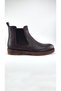 Genuine Leather Chelsea Men's Winter Boots - Lightweight and Comfortable - Suitable for Everyday Wear