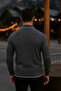 Men's Casual Long Sleeve Smoked Polo Neck Sweater - 5