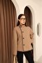 Women's Mink New Season Shepherd's Stitch Mock Neck Coat.1208 - 8