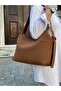 Suede Belt Detail Hand and Shoulder Bag - 8