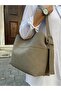 Suede Belt Detail Hand and Shoulder Bag - 2