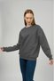 Women's Basic Cotton Fleece Lined Crew Neck Sweatshirt Anthracite - 2