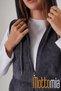 Smoked Hooded Welsoft Zippered Women's Plush Vest with Pockets, Warm Furry Winter Coat Look - 3
