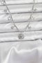 Mey Import ®   Brass Silver Color Sun Model Women's Necklace